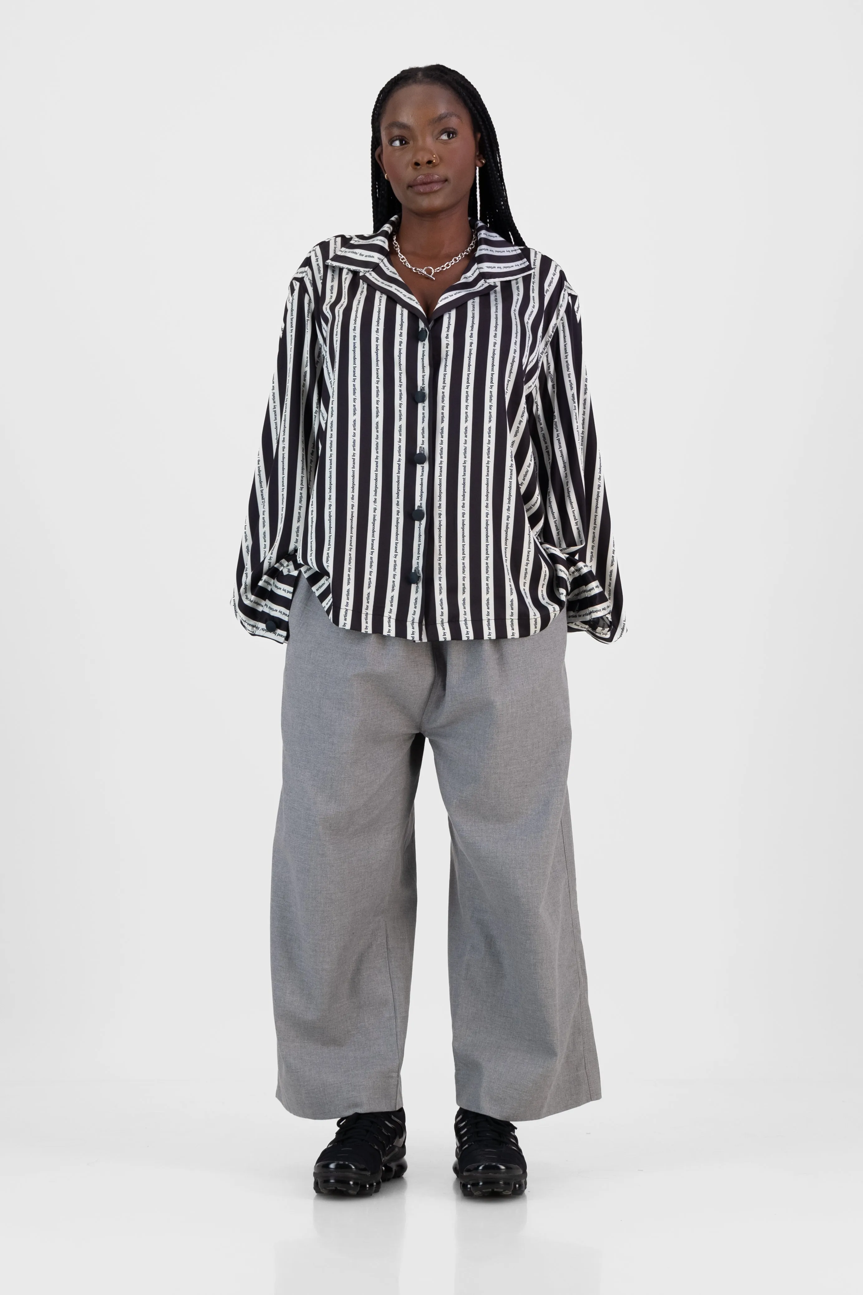 Satin Cocoon Bowler - Stripe