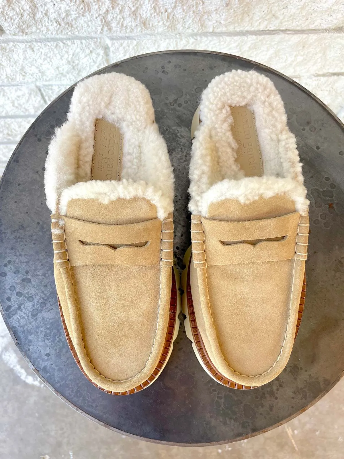 Savy Shearling Mule - Rope Velour Shearling