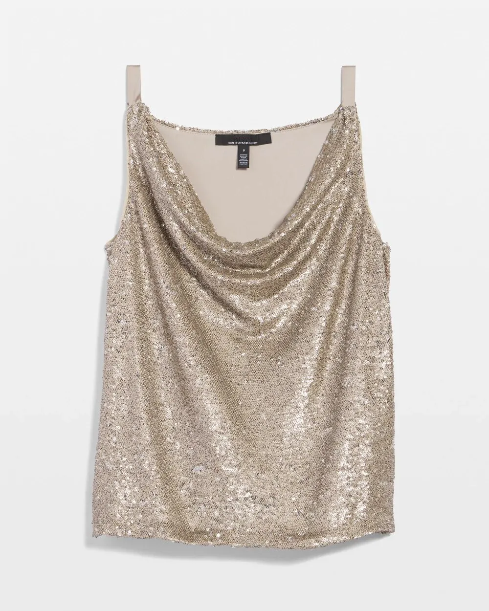 Sequin Cowl Neck Cami