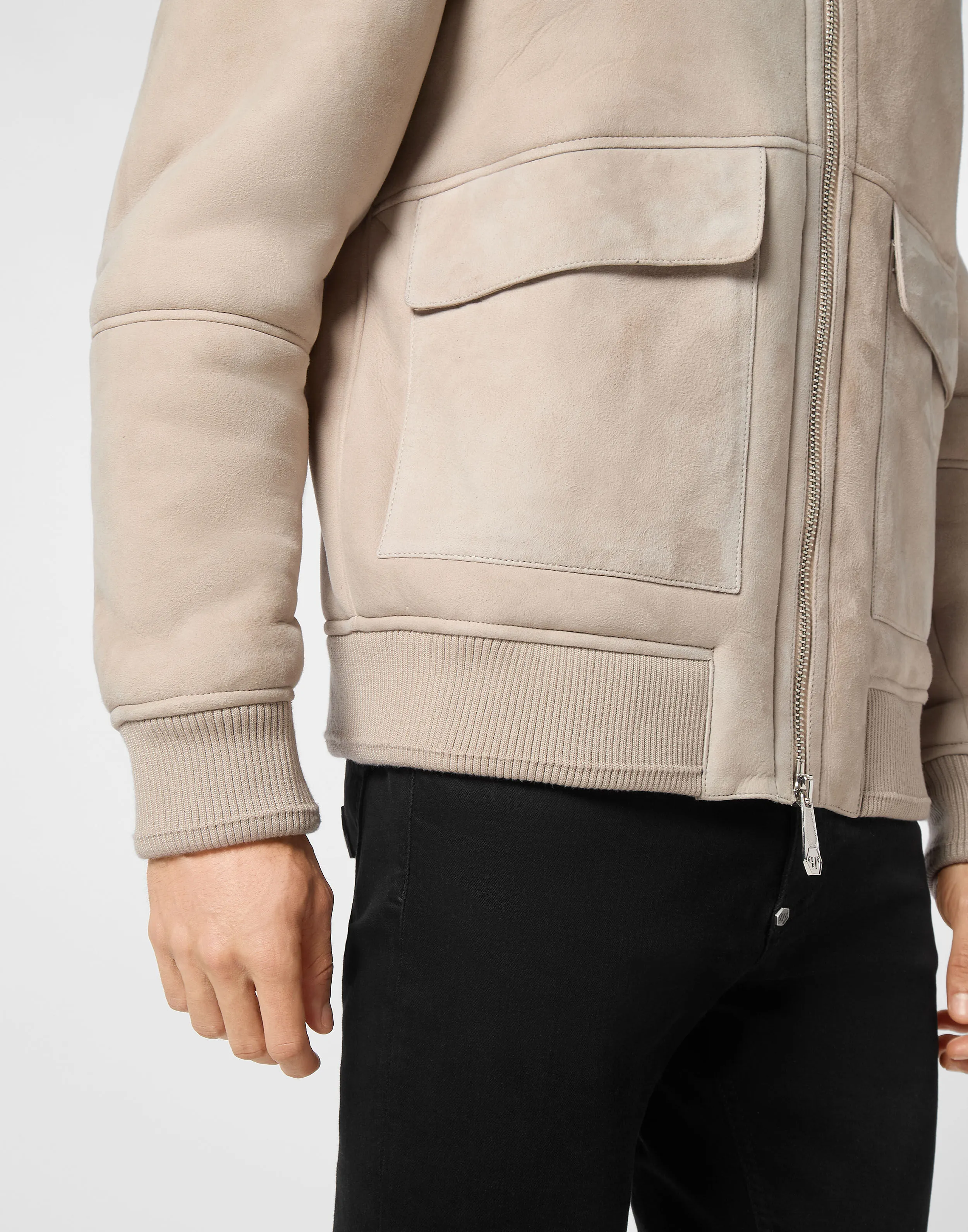 Shealing Leather Bomber