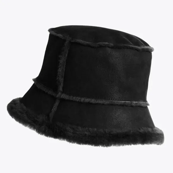 Shearling Bucket Hat (Black)