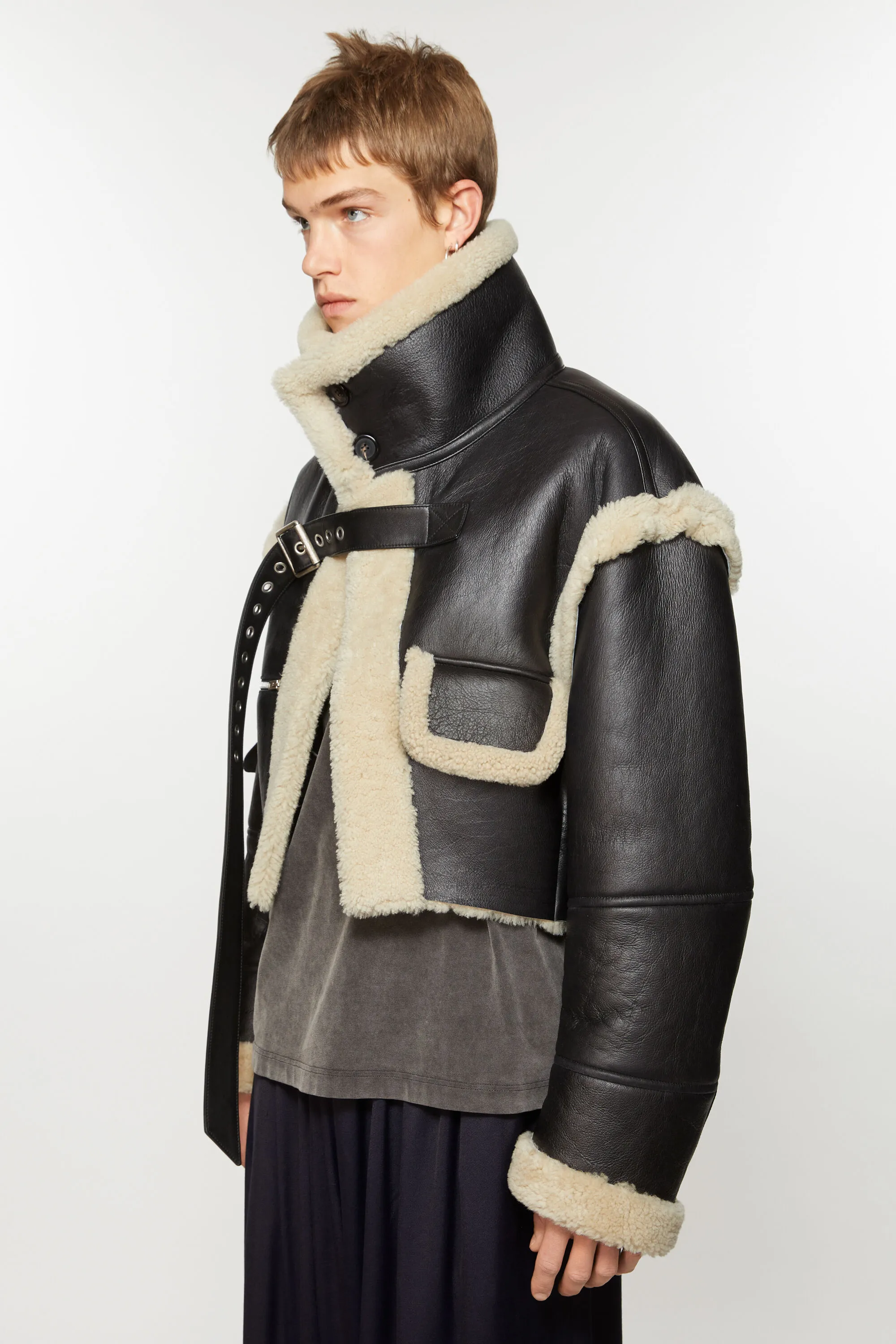 Shearling buckle jacket