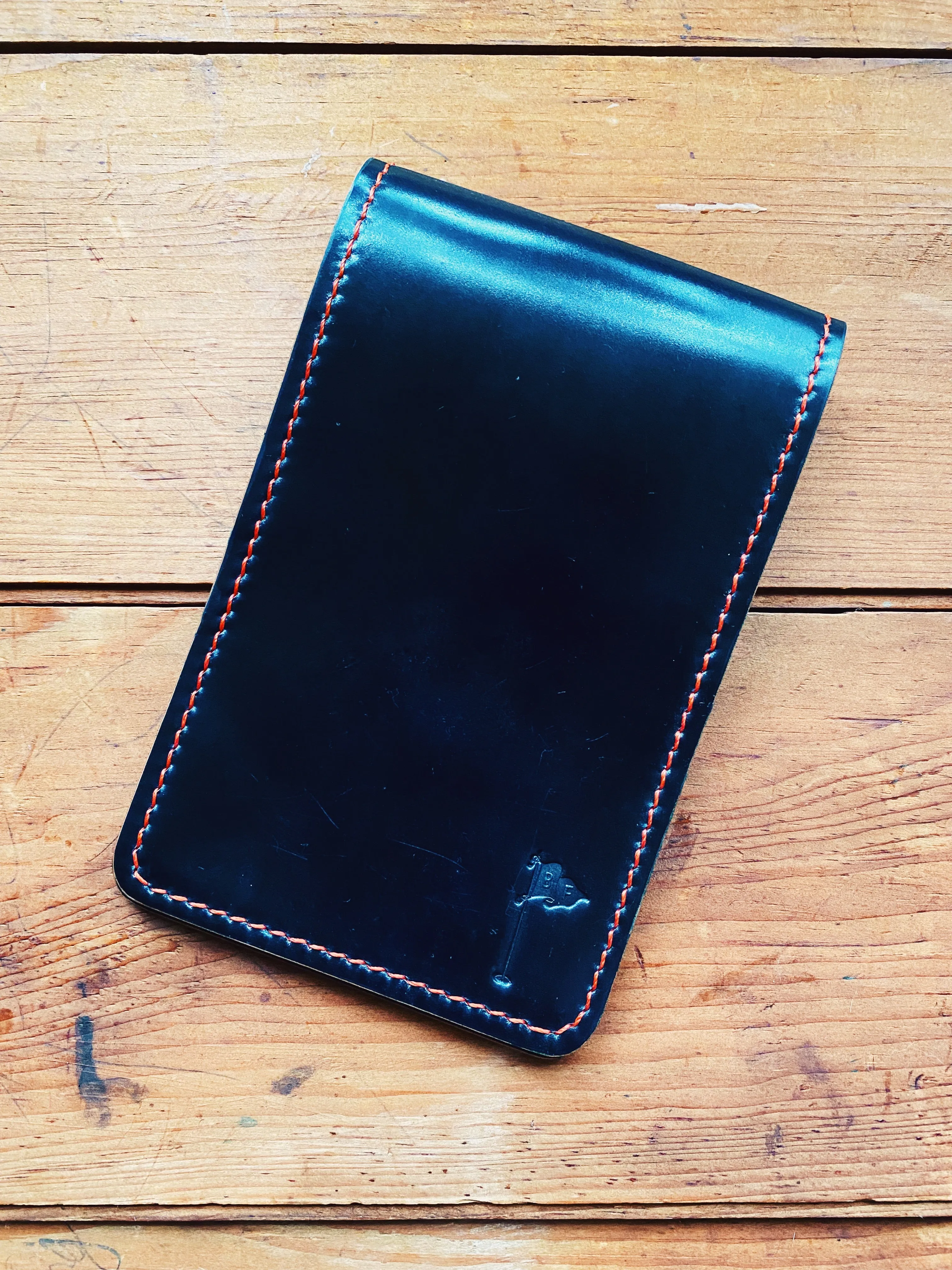 Single Barrel Collection  Yardage Book / Scorecard Holder in Horween Shell Cordovan Black