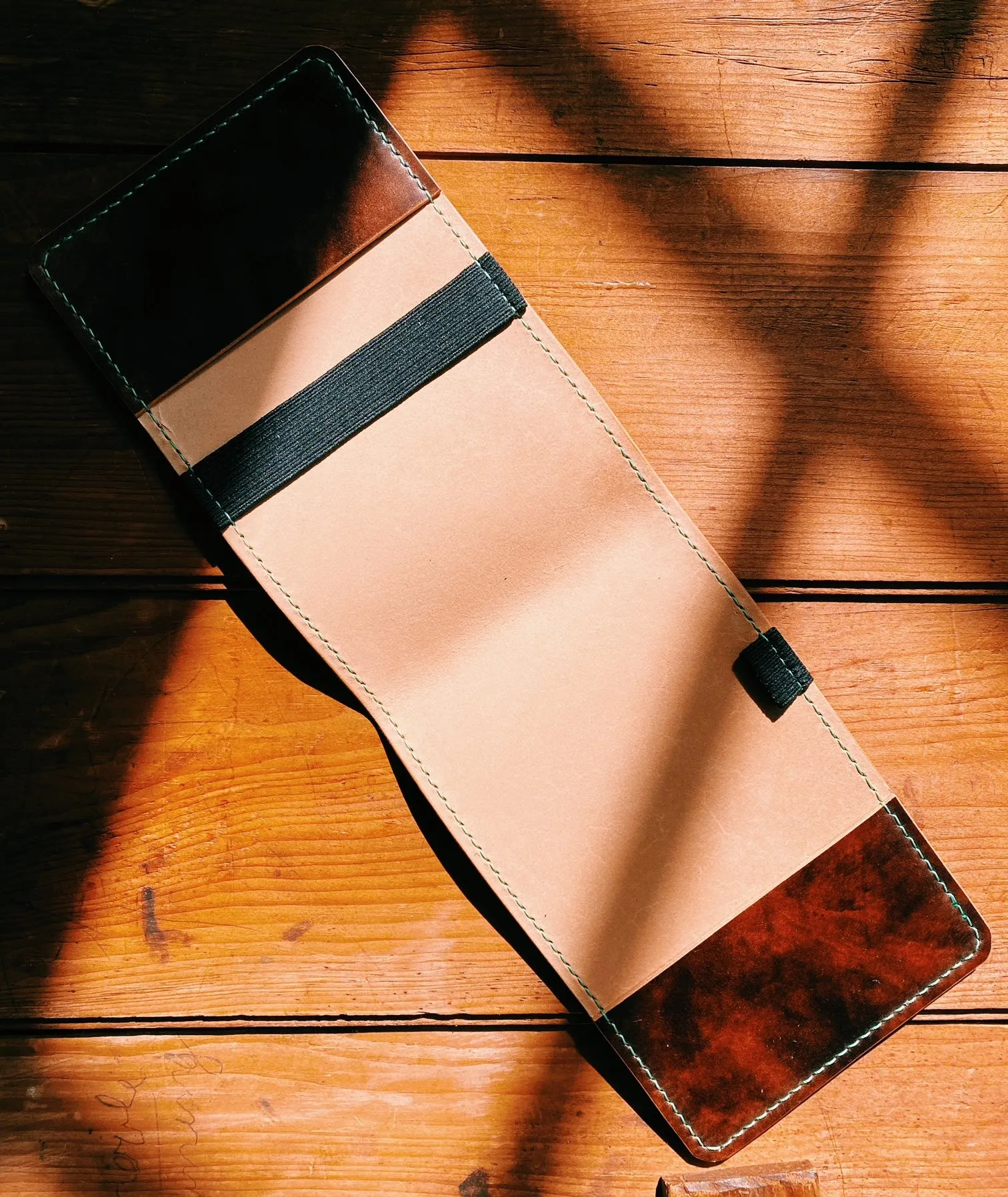 Single Barrel Collection  Yardage Book / Scorecard Holder in Rocado Shell Cordovan Marbled Whiskey