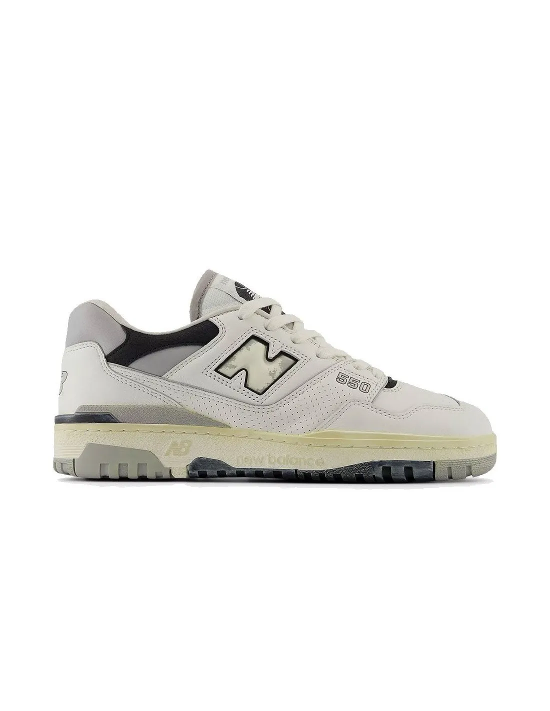 Sneakers New Balance uomo BB550 bianche e nere