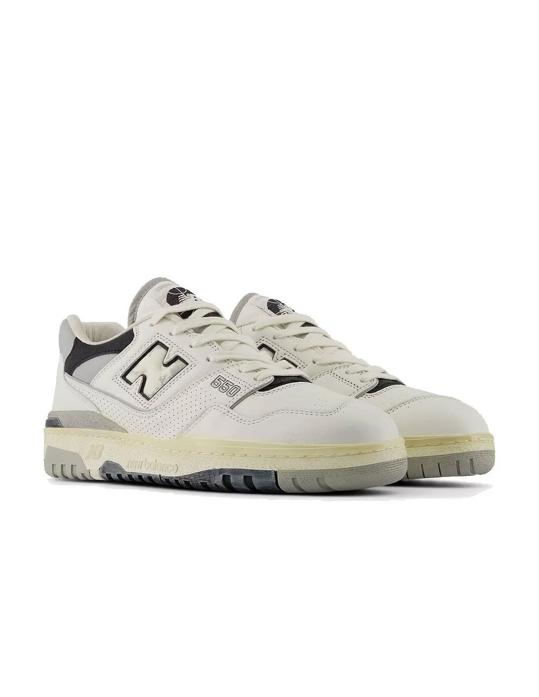 Sneakers New Balance uomo BB550 bianche e nere