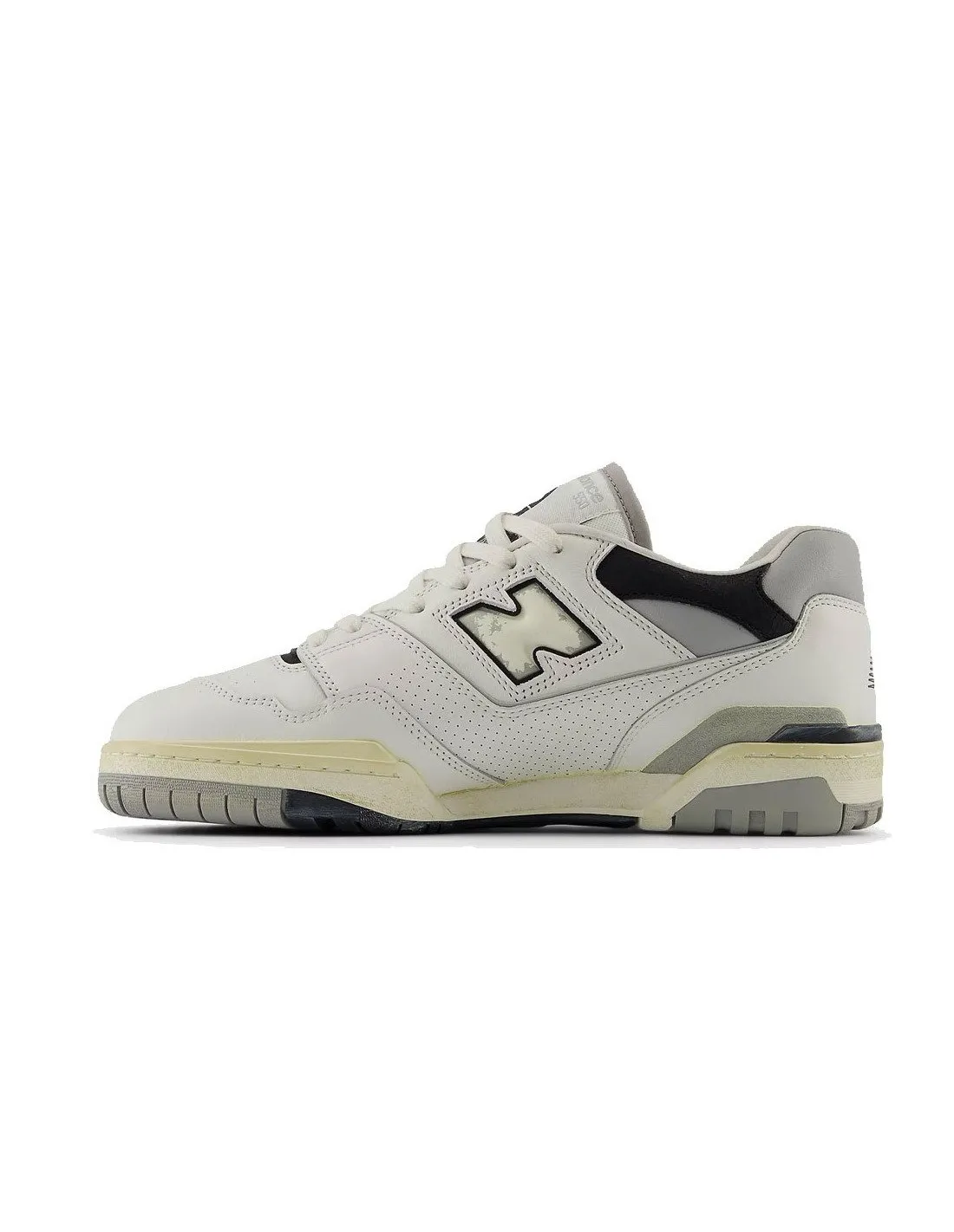 Sneakers New Balance uomo BB550 bianche e nere