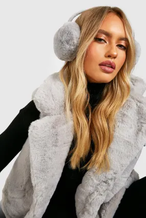 Solid Faux Fur Fluffy Earmuffs