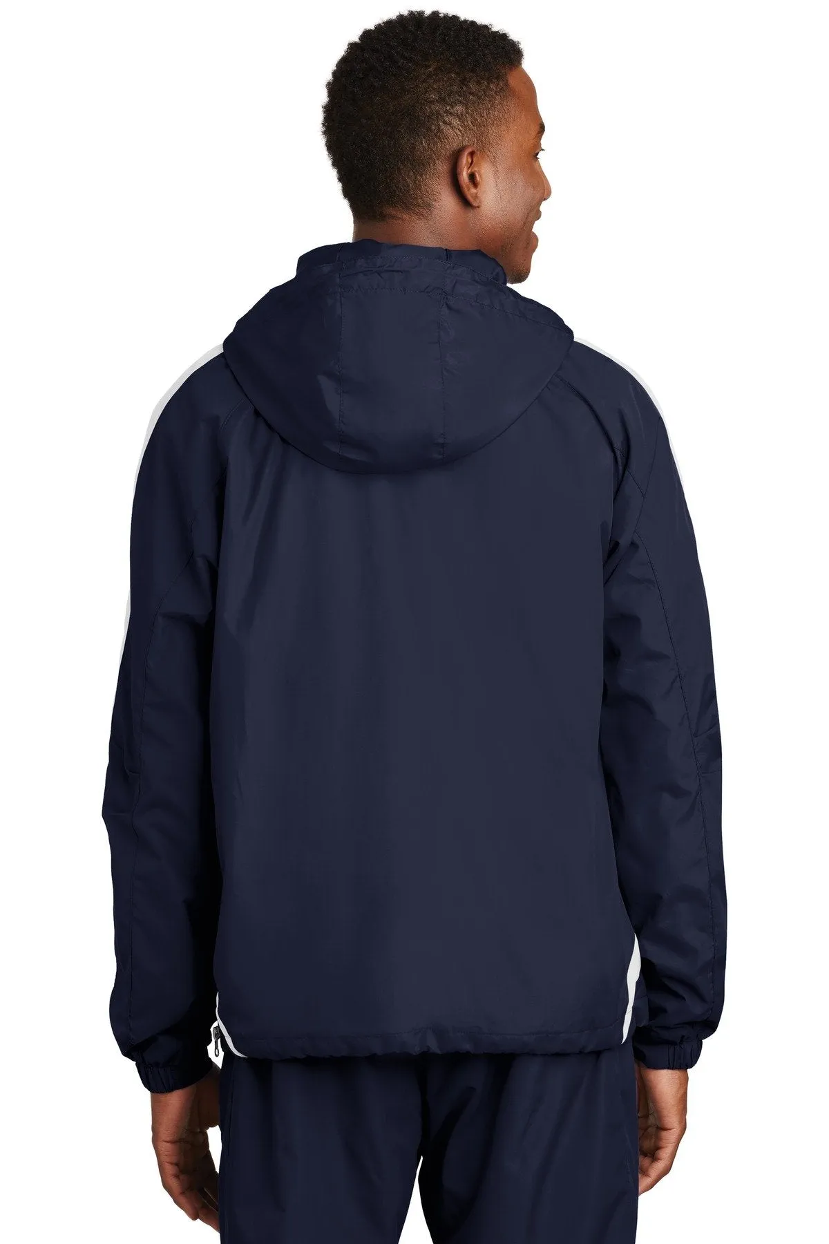 Sport-Tek Colorblock Raglan Anorak JST63 True Navy/White