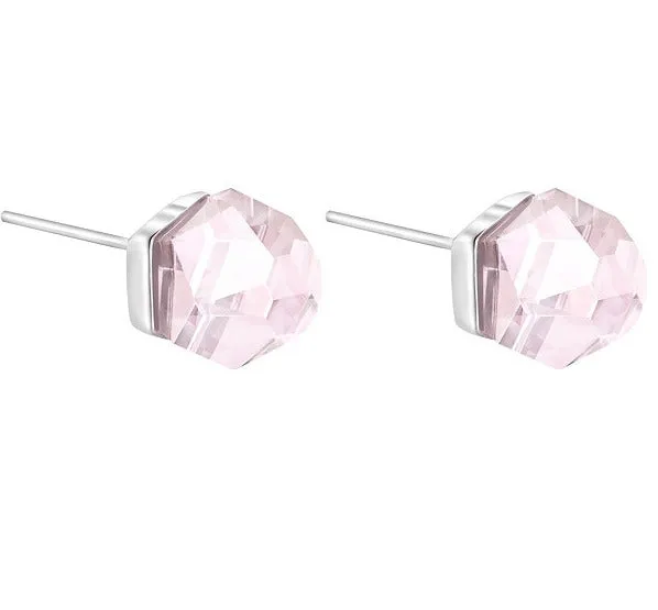 Swarovski Rosaline Crystal POINTS OF LIGHT  Pierced Earrings Studs #5136661