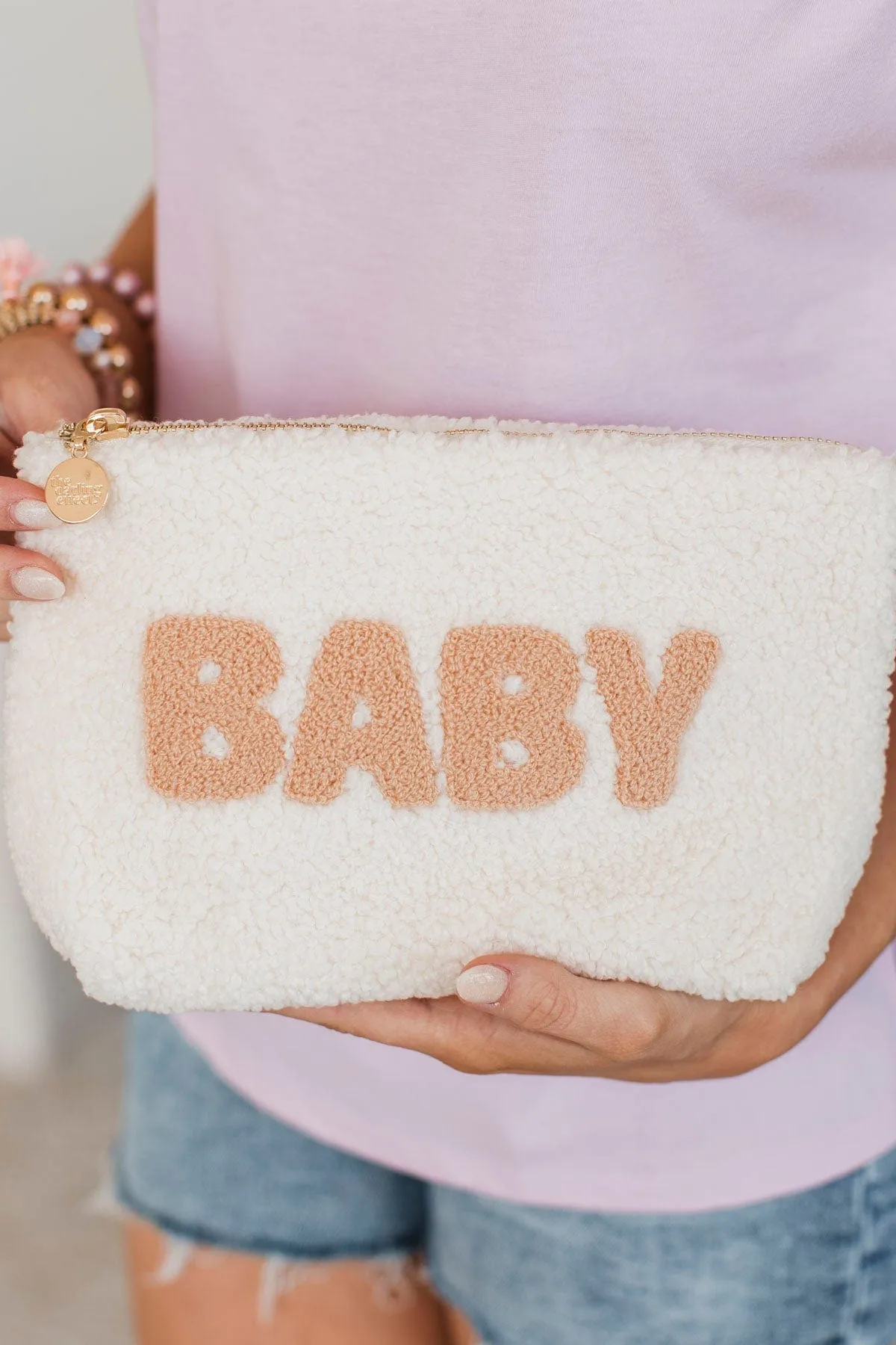 The Darling Effect Baby Teddy Pouch- Cream