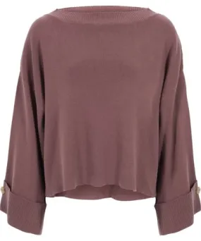 The Etta Collection Women's Sydney Cape Sleeve Jumper Brown