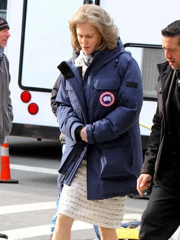 The Goldfinch Nicole Kidman Hooded Parka Coat - New American Jackets