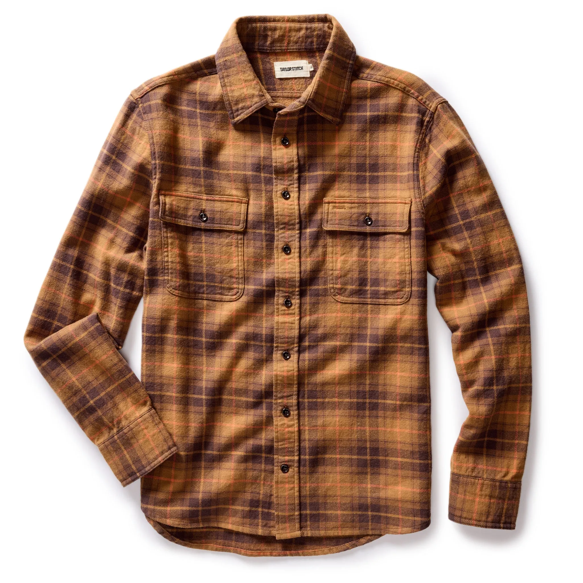 The Ledge Shirt in Tarnished Brass Plaid