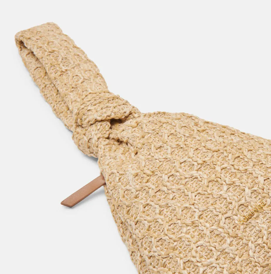 The Raffia Wristlet in Natural