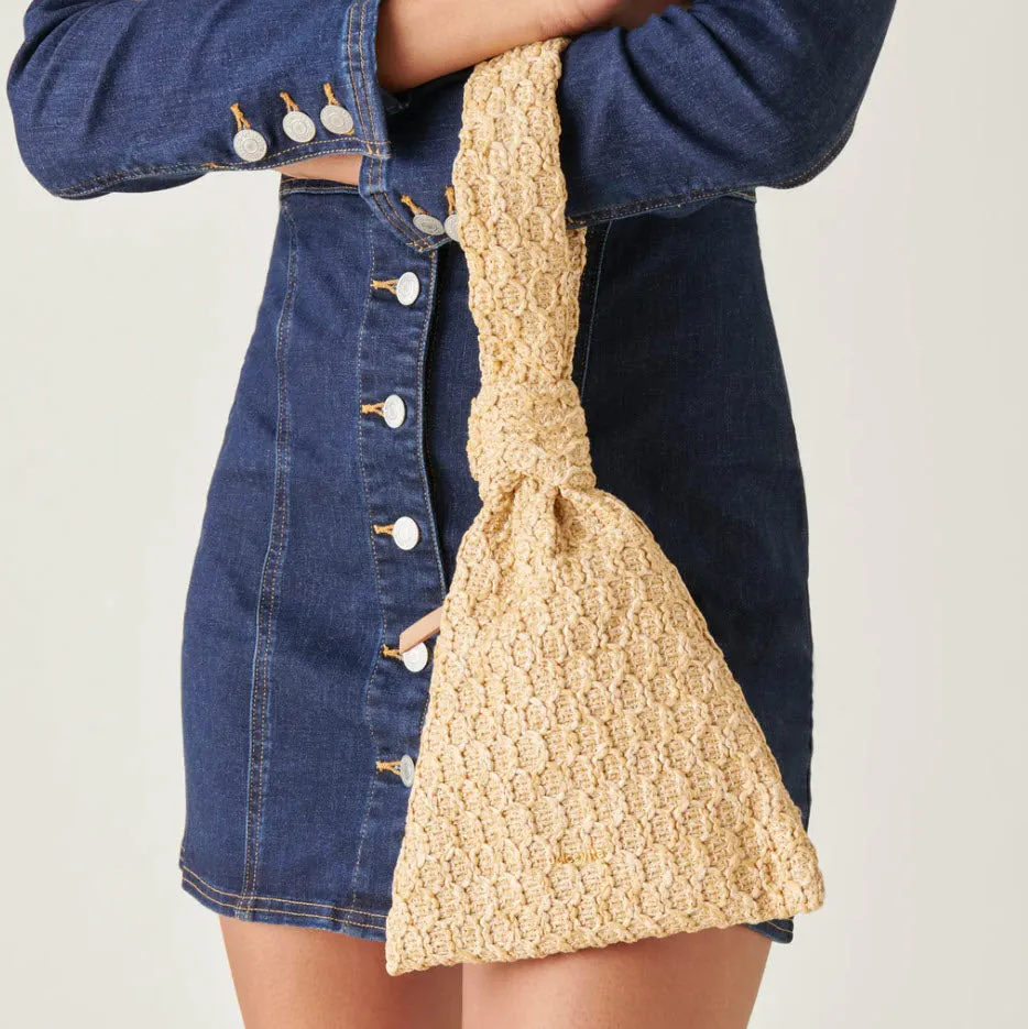 The Raffia Wristlet in Natural