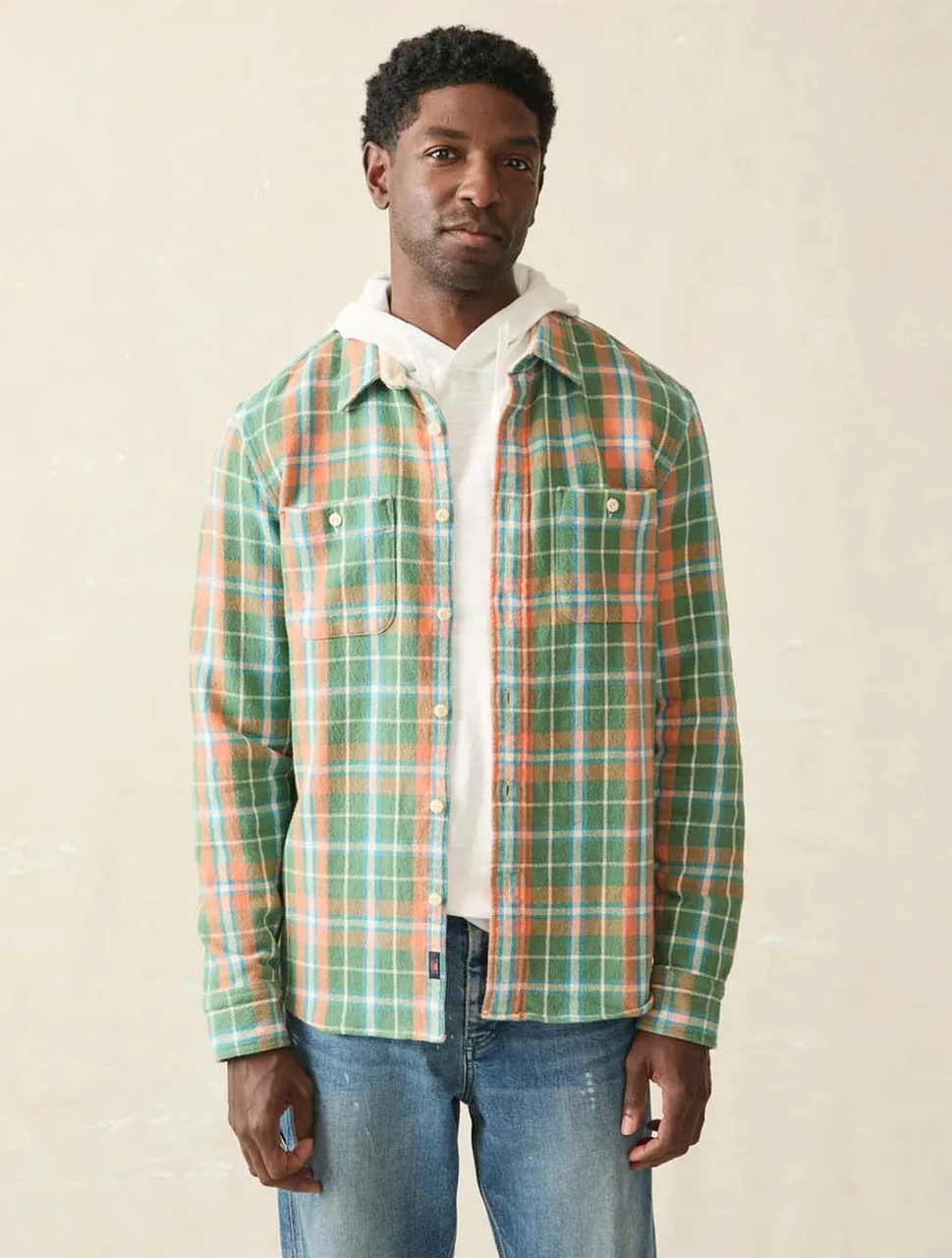 The Surf Plaid Flannel Shirt | Faherty