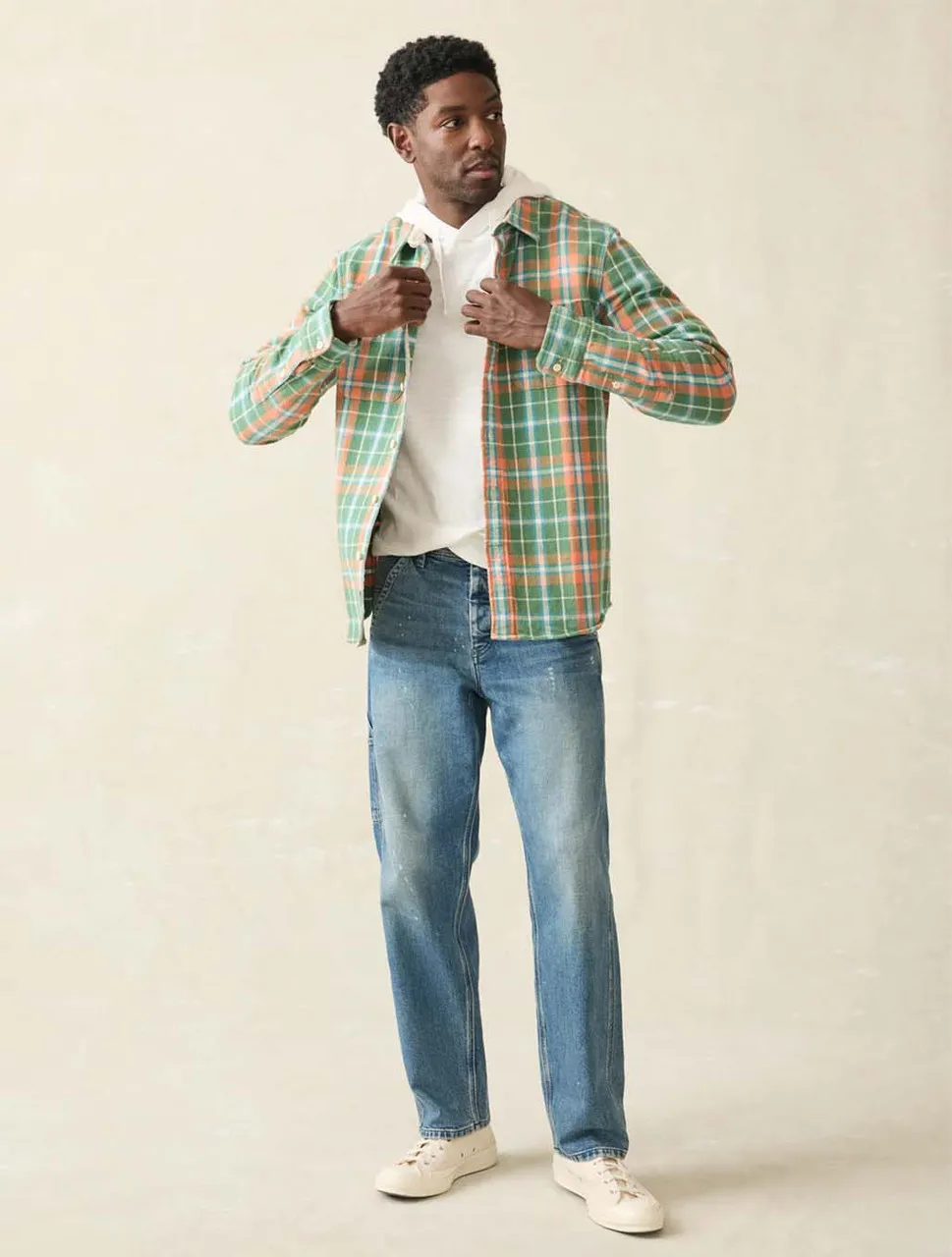 The Surf Plaid Flannel Shirt | Faherty