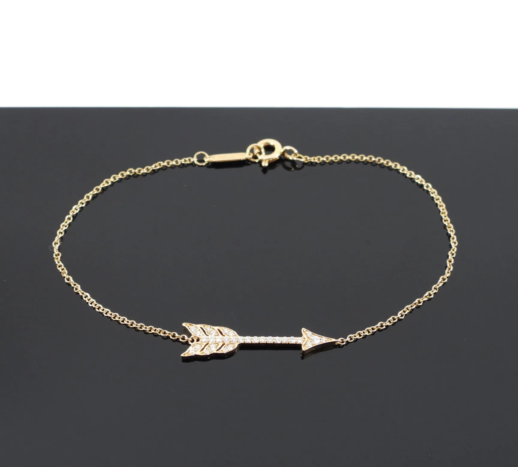 Tiffany & Co.  18k Rose Gold Diamond Grafitti Arrow Bracelet