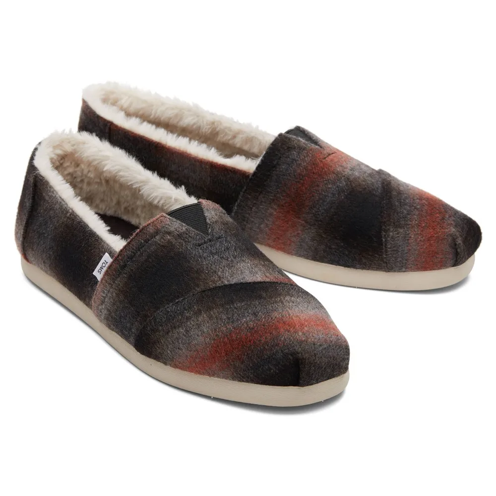 Toms – Alpargata Faux Shearling Red Abstract Plaid | Eddie Franks Rye