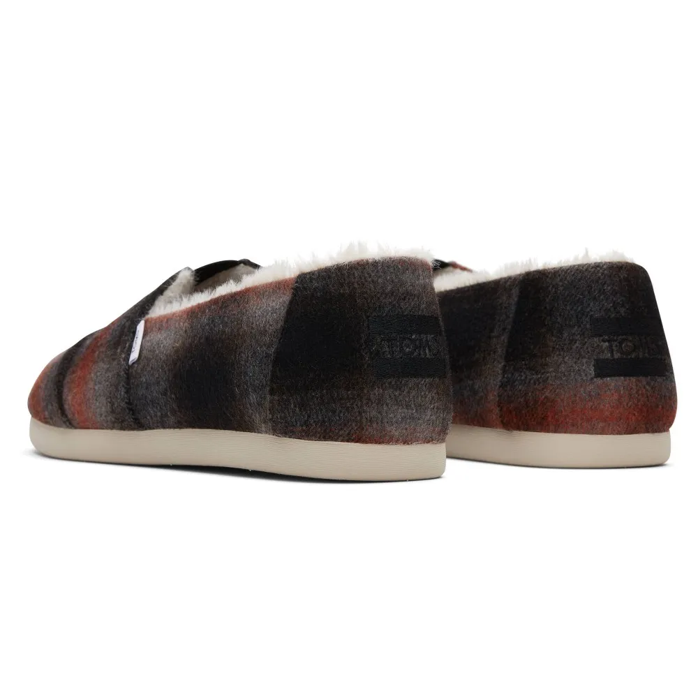 Toms – Alpargata Faux Shearling Red Abstract Plaid | Eddie Franks Rye