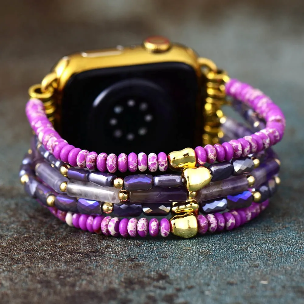 Violet Aurora Stretch Apple Watch Strap