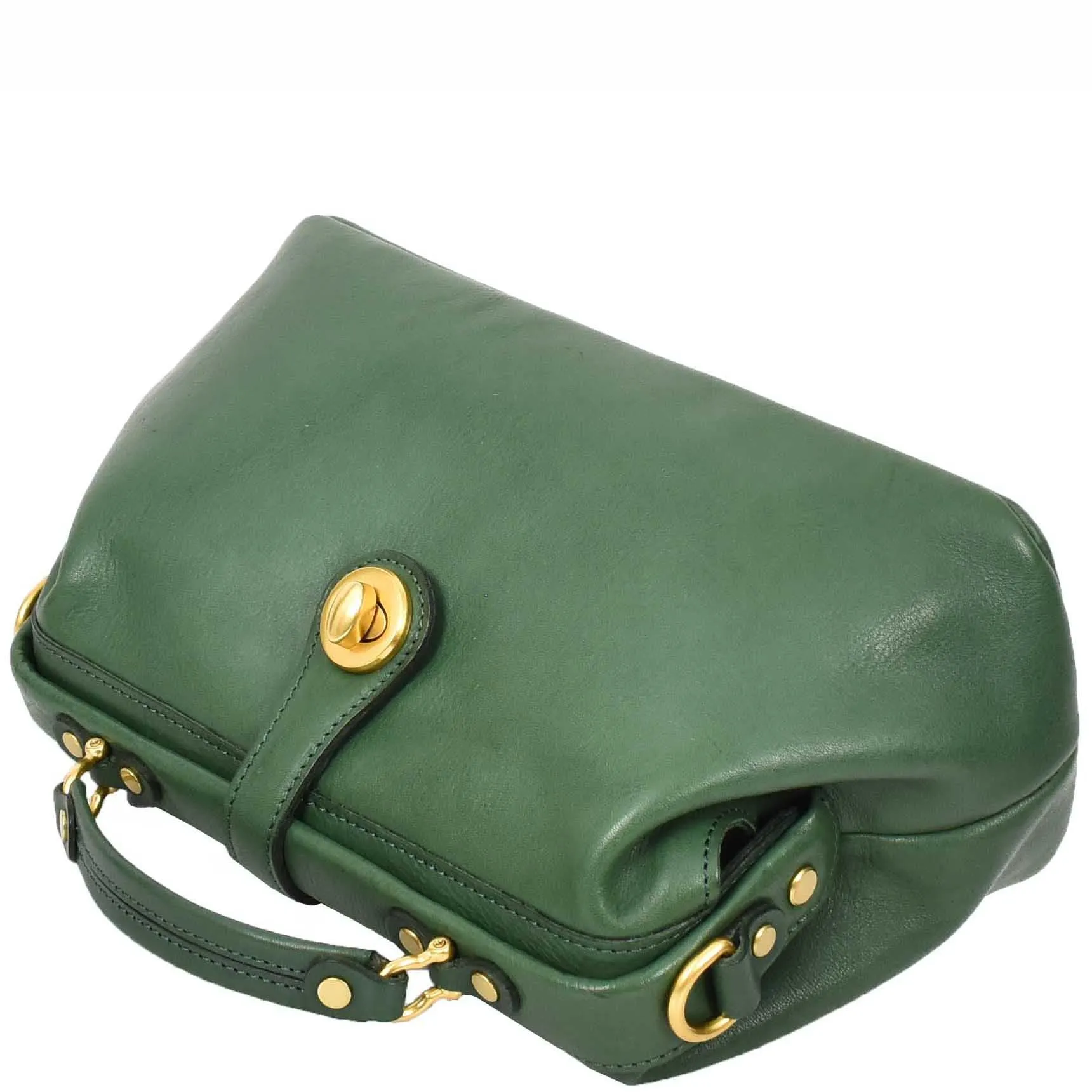 Womens Real Leather Bag Doctor Handbag HOL848 Green