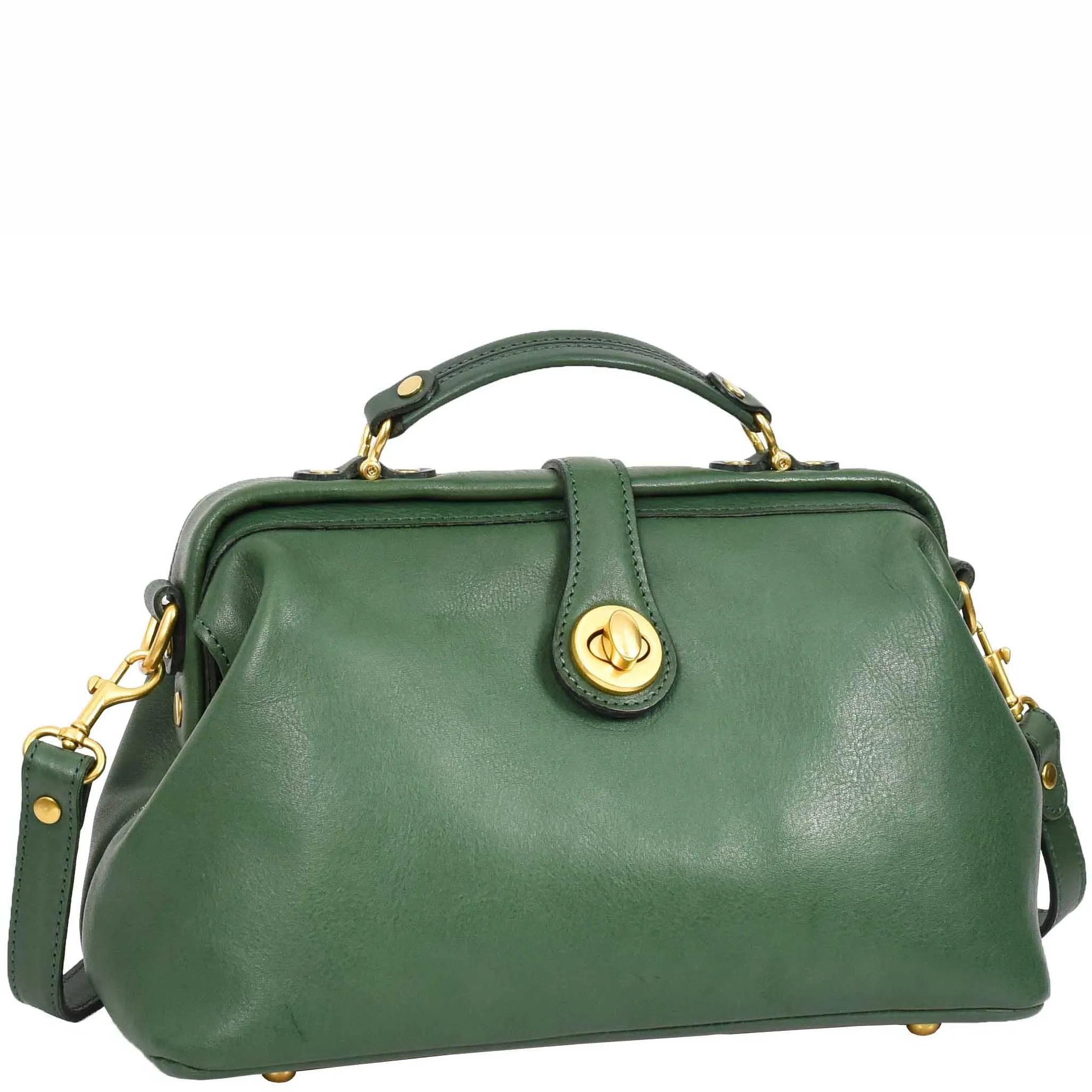 Womens Real Leather Bag Doctor Handbag HOL848 Green