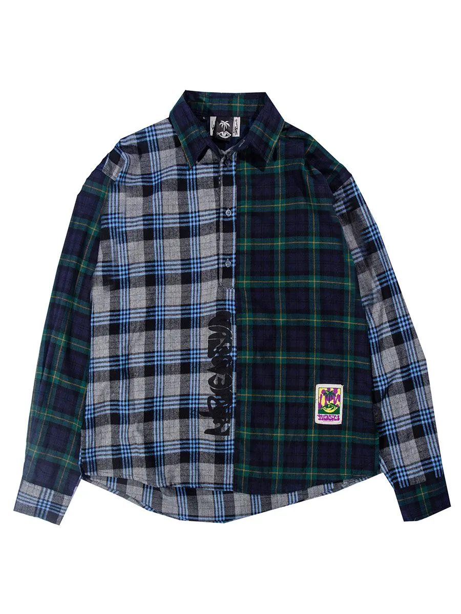 Woodensun Square Cult L/S Flannel Shirt - Green Multi