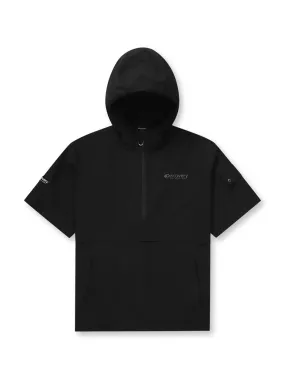 Woven Hooded Anorak Black